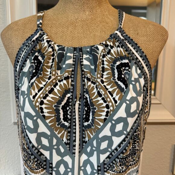 Hale Bob Women's Halter Neck Tie Jersey Knit Dress Adjustable Neck Sz Large EUC - Picture 4 of 15